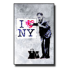 Load image into Gallery viewer, Banksy Street Graffiti Decorative Canvas Painting Art Poster Abstract Figure Mural Room Wall Decoration Prints