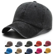 Load image into Gallery viewer, Vintage Style Cotton Baseball Cap Washed Sun Protection Duck Tongue Hat