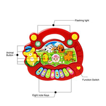 Load image into Gallery viewer, Farm Animal Sound Kids Piano - Musical Toy Keyboard with Animal Sounds for Learning