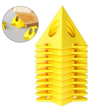 Load image into Gallery viewer, 10 PCS Woodworking Paint Bracket Set - Yellow Plastic Cushion Block for Spray Painting