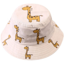 Load image into Gallery viewer, Giraffe Cartoon Bucket Cap - Kids Sun Hat Boys Girls Summer Panama Hat