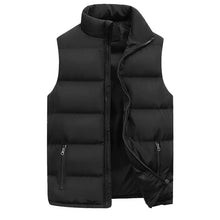Load image into Gallery viewer, Men’s Warm Vest Jacket – Waterproof Sleeveless Winter Coat with Zipper &amp; Stand-up Collar