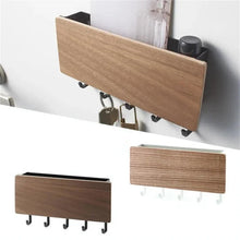 Load image into Gallery viewer, Wall Hanging Bamboo Key Hanger Holder Wall Organizer Rectangle Key Rack Hooks Coat Hooks Home Decoration Coat Hanger