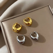 Load image into Gallery viewer, 925 Sterling Silver Vintage Gold Round Earrings For Women Trendy Earring Jewelry Prevent Allergy Party Accessories Gift