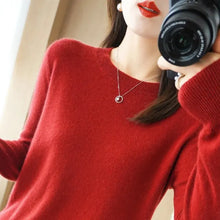 Load image into Gallery viewer, Women Sweater O-neck Autumn Winter BasicPullover Warm Casual Pulls Jumpers Korean FashionSpring Knitwear Bottoming Shirt 2023