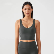 Load image into Gallery viewer, Sports Bra for Women Yoga Top Fixed Chest Pad Gym Vest Shock-proof Workout Tops Yoga Clothes U-shaped Back Fitness Crop Top