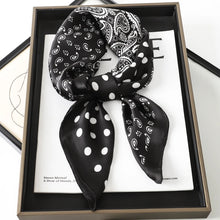 Load image into Gallery viewer, Luxury Polka Dot Silk Square Scarf Women Hijab Hair Bands Neckerchief Female Satin Shawl Ribbon Headband Fashion Wraps Bandana