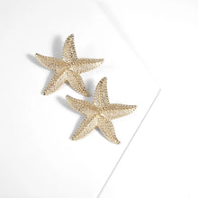 Load image into Gallery viewer, Trendy Boho Starfish Earrings - Exaggerated Gold Studs, Summer Fashion