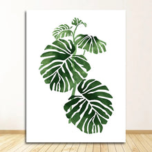 Load image into Gallery viewer, Wall Art Paintings for Living Room Home Decor Scandinavian Style Tropical Plants Poster Green Leaves Decorative Picture Modern