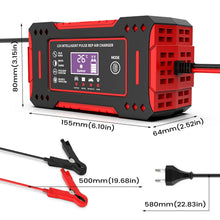 Load image into Gallery viewer, Charger Car and Motorcycle Battery Charging Unit Lead-Acid Battery Repair LCD Display 6A 12V Intelligent Car Battery