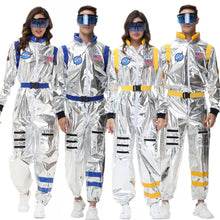 Load image into Gallery viewer, Silver Astronaut Costume Adult Spaceman Jumpsuit Space Suit Outfit for Women Men Cosplay Halloween Costumes 2024 New