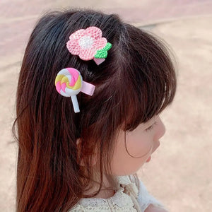 14Pcs Cartoon Baby Hair Clip Set Flower Fruit Girl Barrettes Kids Accessories