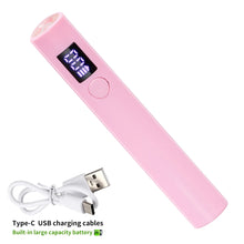 Load image into Gallery viewer, Portable Nail UV LED Lamp Rechargeable for Nails Gel Polish Drying Resin Quick UV Light Lamp for Nails Art Desk Stand Removable