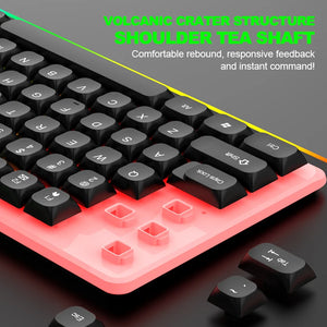 LIMEIDE GTX350 Wired Membrane Gaming Office Keyboard with Colorful Lighting 104 Keys