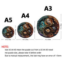 Load image into Gallery viewer, Owl Under Moon Wooden Puzzle: Holiday Gift for Adults &amp; Kids, Challenging Shape