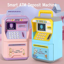 Load image into Gallery viewer, Cartoon Face Unlock ATM Music Coin Bank - Kids Toy Safe Box Banking Machine