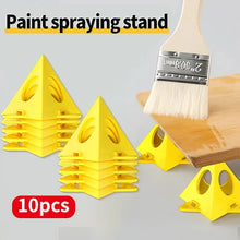 Load image into Gallery viewer, 10 PCS Woodworking Paint Bracket Set - Yellow Plastic Cushion Block for Spray Painting