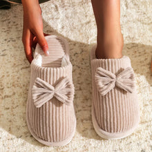 Load image into Gallery viewer, Fashion Women's Bow Slippers Fall/Winter Indoor Bedroom Floor Lightweight and Comfortable&amp;Soft Warm Slippers for Home