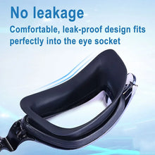 Load image into Gallery viewer, Swimming Goggles Adult Myopia Swimming Goggles One-piece Earplugs Electroplating Anti-fog High-definition Swimming Goggles