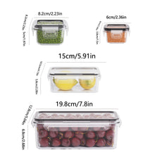 Load image into Gallery viewer, 4 Piece Food Storage Containers Set with Easy Snap Lids (4 Lids + 4 Containers) - Airtight Plastic Containers for Pantry
