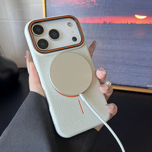 Load image into Gallery viewer, Frosted Hit Color Lichee Pattern Magnetic Phone Case For iPhone 17 Air 16 15 14 13 12 11 Pro Max Plus For Magsafe TPU Soft Cover