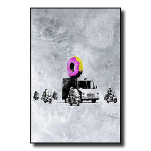 Banksy Street Graffiti Decorative Canvas Painting Art Poster Abstract Figure Mural Room Wall Decoration Prints