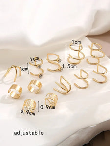 12 Pc Vintage Clip-On Earrings! Gold/Silver, Crystal 12 Pc Vintage Clip-On Earrings! Gold/Silver, Crystal