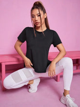 Load image into Gallery viewer, Yoga outfit women's summer sports T-shirt loose breathable quick drying top mesh back training fitness short sleeved