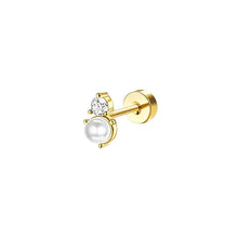Load image into Gallery viewer, Bobisty 1pc Earrings Surgical Stainless Steel Earrings for Women Dainty Flat Back Earring Stud Hoop Cartilage for Sensitive Ears