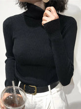 Load image into Gallery viewer, Turtleneck Sweater Womens 2025 Autumn Winter Tops Korean Slim Women Pullover Jumper Knitted Sweater Pull Femme Hiver Truien