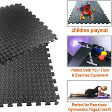 Load image into Gallery viewer, 30*30cm Thicken Sports Gym Mat Protection EVA Leaf Grain Floor Mats Yoga Fitness Non-Slip Splicing Rugs Shock Room