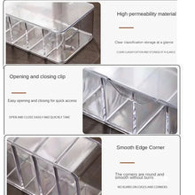 Load image into Gallery viewer, The transparent plastic Data Cable Storage Box household cable MobilePhone Charger Charging Cable Finishing Box Divided Grid Box
