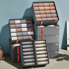 Load image into Gallery viewer, 6-20 cell Underwear Storage Box Dark Grey Socks Bra organizer Drawer Division Multifunctional Household Wardrobe Classification