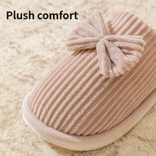 Load image into Gallery viewer, Fashion Women's Bow Slippers Fall/Winter Indoor Bedroom Floor Lightweight and Comfortable&amp;Soft Warm Slippers for Home