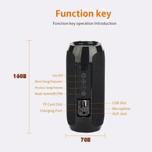 Load image into Gallery viewer, Portable Speaker Wireless  Bluetooth-compatible Subwoofer Outdoor Waterproof Loudspeaker Stereo Surround Support FM RadioTF