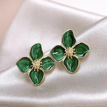 Load image into Gallery viewer, Fashion Korean Women Retro Drip Glaze Red Flower Earrings Women for Delicate Earrings Luxury Couple Engagement Jewelry Gift