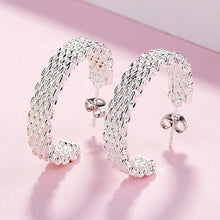 Load image into Gallery viewer, Popular fine 925 Sterling Silver charms stud Earrings for Women Creativity Christmas Gifts Street all-match party Jewelry