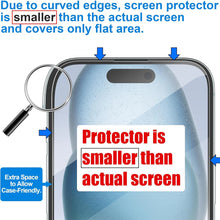 Load image into Gallery viewer, Clear Glass Film For iPhone 15 16 17 Pro Max Screen Protector For iPhone 11 12 13 14 15 Pro Tempered Glass iPhone13 Mini 16 Plus