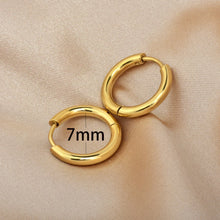 Load image into Gallery viewer, 2PCS Tiny Stainless Steel Huggie Small Hoop Earrings For Women Round Circle Punk Unisex Rock Earring Cartilage Piercing Jewelry