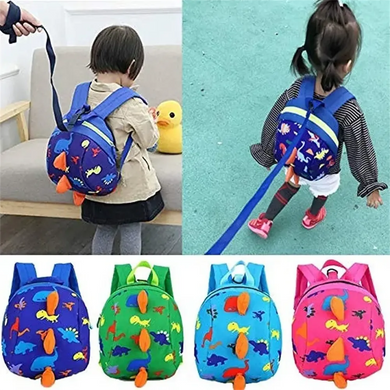 Cartoon Dinosaur Anti-Lost Backpack - Kids Kindergarten Shoulder Bag