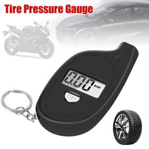 Digital Car Tire Pressure Gauge LCD Auto Motorcycle Safety Alarm Air Tester