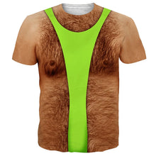 Load image into Gallery viewer, Funny Hairy Chest Graphic T Shirt Men 3d Printed Muscle Fake Abs Short Sleeve T-shirt Summer Spring Cosplay Costume Tee Shirts