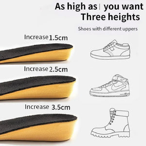 Invisible Height Increase Insoles - Heel Lift Pads with Shock Absorption & Breathable Design