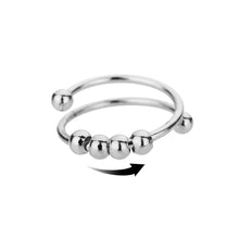 Load image into Gallery viewer, Anti Stress Anxiety Fidget Rings for Women Satinless Steel Spinner Sunflower Sun Star Ring Trendy Jewelry Gift Dropshipping