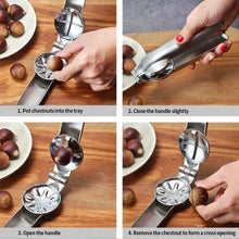 Load image into Gallery viewer, 2-in-1 Stainless Steel Chestnut Cracker and Opener - Kitchen Nut Tool