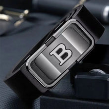 Load image into Gallery viewer, Men's Toothless Automatic Buckle New Fashion Belt with Letter Button Business Fashion High Quality Belt Festival Gift Selection