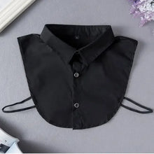 Load image into Gallery viewer, Women's Solid Colour Black White Vertical Small Flip Collar Versatile Shirt Jumper Jumper Fashion Lace False Collar Four Seasons