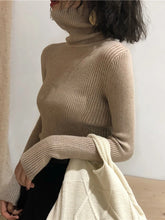 Load image into Gallery viewer, Turtleneck Sweater Womens 2025 Autumn Winter Tops Korean Slim Women Pullover Jumper Knitted Sweater Pull Femme Hiver Truien