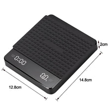 Load image into Gallery viewer, 1Set Electronic Coffee Scale with Silicone Pad Digital Coffee Scale with Timer LED Display USB Charging Home Cafe Use Good Gift