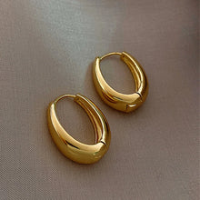 Load image into Gallery viewer, Huitan Fashion Metal Hoop Earrings for Women Simple Versatile Daily Wear Everyday Ear Accessories Young Girls Statement Jewelry